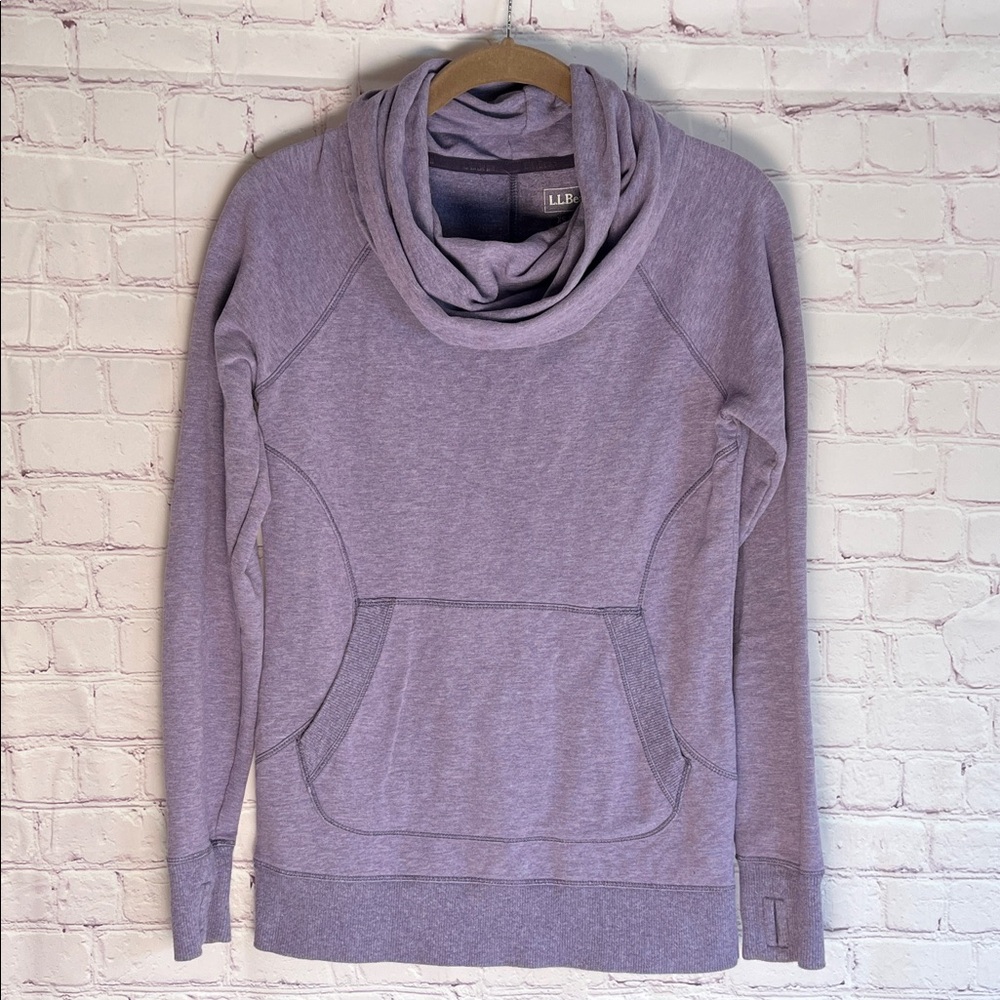 L.L. Bean Purple Cowl Neck Pullover Sweatshirt Woman’s Size XS